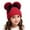 Red, variant on BFHHYA Kids Winter Beanie Hat Warm Ski Caps with Double Pompom Baby Toddler Fleece Lined Knit Hat for Boys Girls(6M-1.5Y)