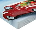 thumbnail image 2 of Ambesonne Christmas Fitted Sheet, Pickup Truck Ornate, Twin XL Size, Multicolor, 2 of 3