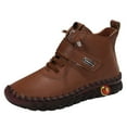 thumbnail image 1 of NECHOLOGY Botas Mujer Adulto Femenino Zapatos Botines de mujer Botas de mujer de otoño e invierno a juego de colores a la moda con botas con cremallera lateral (Brown, 8.5), 1 of 7