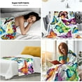 thumbnail image 3 of Butterfly Blanket Beautiful Butterfly Throw Blanket Ultra Soft Flannel Colorful Butterflies Blanket Gifts for Kids Adults 50"X40", 3 of 6