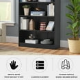thumbnail image 5 of MAYEERTY Black 4-Shelf Modern Wood Bookcase, 48" Tall, for Bedroom, Living Room, and Manga Library, 5 of 6