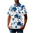 thumbnail image 2 of JXMVOJ Men's Hawaii Print Button-Up Casual Shirt, Lightweight Polyester Summer Tops for Outdoor, Party, Wedding, Daily Casual Wear, 2 of 5