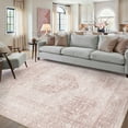 thumbnail image 3 of BERTHMEER 5'x7' Area Rugs for Living Room Vintage Pink Rugs for Bedroom Kitchen Non Slip Washable Carpets Oriental Distressed Home Office Dorm Dining Room Traditional Distressed Throw Rugs, 3 of 8