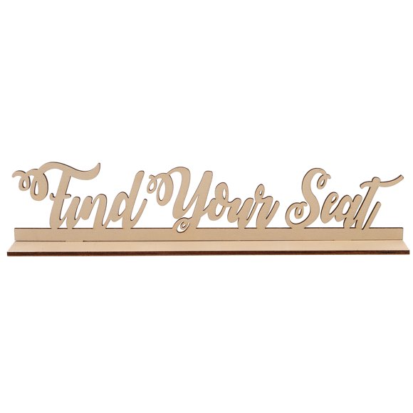UPGRATOR 1 Set Find Your Table Wedding Sign Light Brown Rustic Wood for Guests