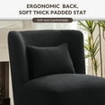 thumbnail image 3 of Aukfa 23.6"W Swivel Accent Chair with Pillow, Club Chairfor Bedroom Living Room,Black, 3 of 8