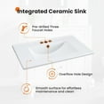 thumbnail image 6 of EDX 24-inch Bathroom Vanity Cabinet, Freestanding Modern Cabinet Vanity with Sink, 2 Soft-Closing Doors ,Natural Wood, 6 of 7