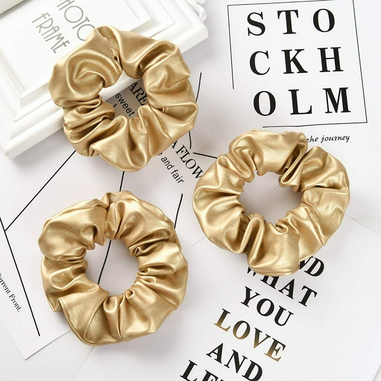 Gold deals hair scrunchies