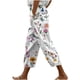 thumbnail image 1 of Pantalones Casuales de las Mujeres Casual Suelto Harlan Pantalones con Cordón Color Sólido Encaje Hasta Bolsillos, Poliéster Cortado de Moda, 1 of 5