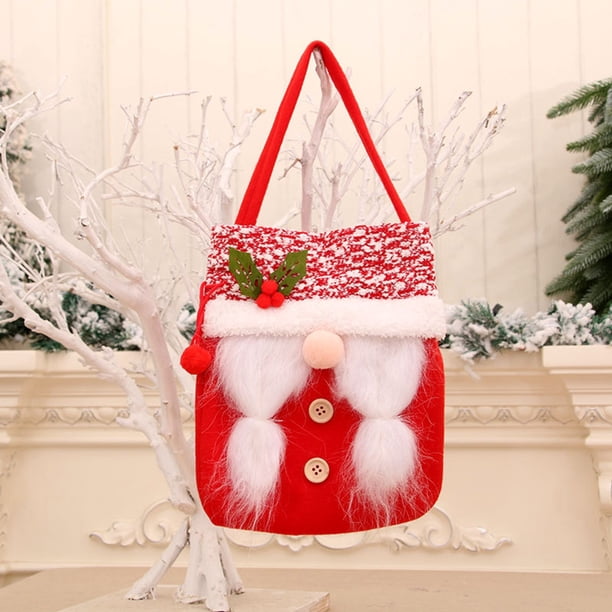 Fiudx Liquidación de ahorros de verano Bolsa de regalo de Navidad Mochila de Papá Noel Bolsa colgante Calcetines de Navidad Suministros de Navidad Bolsa de dulces de regalo