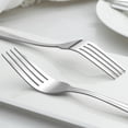 thumbnail image 4 of 24 Pieces Dinner Forks Set, Hunnycook 8.2 Inch Pattern Design Stainless Steel Silverware Forks, Table Forks, Use for Home Kitchen Restaurant, Mirror Polished, Dishwasher Safe, 4 of 7