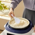 thumbnail image 1 of Juego de cucharas de arroz antiadherentes grandes con mango cómodo, paleta para servir texturizada para olla arrocera, herramienta de cocina para restaurantes y uso doméstico, blanco, 10.94 x 3.66 in, 1 of 6