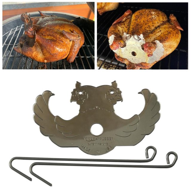 1/2 Uds estante para pollo a la parrilla soportes creativos para asar pollo suministros para el hogar de hierro Hugtrwg Para estrenar