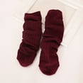 thumbnail image 2 of Dmsael Socks for Kids Baby Boys Grips Socks Kids Toddlers Infants Non Slip/Anti Skid Crew Cotton Socks Wine,0-18 Years, 2 of 2