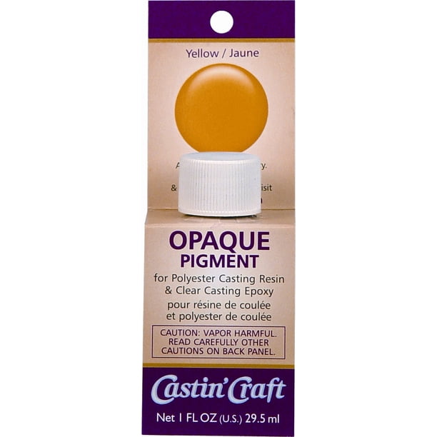Environmental Technology Castin'Craft Pigmento opaco - Amarillo (kit de 1 oz) Resina de fundición de poliéster de color y tintes líquidos epoxi transparentes y tintes Suministros de arte Artistas Arte