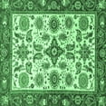 thumbnail image 1 of Ahgly Company Indoor Square Oriental Emerald Green Traditional Area Rugs, 4' Square, 1 of 4