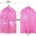 thumbnail image 7 of Numjaw 2 Pack Garment Bags,40 inch Garment Bag for Hanging Clothes,Waterproof Hanging Garment Bags For Dance Costumes,Travel Storage (Pink), 7 of 7