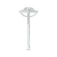 thumbnail image 3 of ANGARA Natural 0.6 Ct. Diamond Halo Engagement Ring in 14K White Gold for Women (Ring Size: 3), 3 of 10