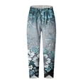 thumbnail image 5 of Women's Capris with Pockets Plus Size Under $10 Breathable Summer Loose Comfort Fit Printed Capris Pants, 5 of 5