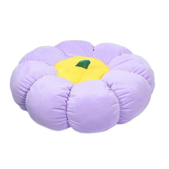 Lilgiuy 14.96 Inch Pumpkin Throw Pillow Halloween Home Decorative Soft Plush Filled Non-Slip Pumpkin Throw Pillow Chair Cushion Floor Pillow for Sofa Couch Chair Bed Car Floor, Purple