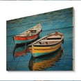 thumbnail image 2 of Designart "Fishing Boat harmonies III" Transportation Print on Natural Pine Wood, 2 of 5