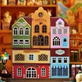 thumbnail image 4 of DIY Dollhouse Set With LED Lighting ,Miniature Wooden Town House with Furnitures ,Handmade Assembly Doll House Model Building Set Creative Gift Toys, 4 of 16