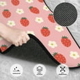 thumbnail image 3 of Honeii Strawberry Print Car Foot Mat Four-Piece Set - Front & Rear Universal Car Floor Mats for SUVs, Trucks, Sedans, 3 of 7