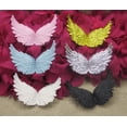 thumbnail image 2 of Alas de ángel multicolores de oro blanco, accesorios para manualidades navideñas, decoración para tartas, alas de plástico de 8/10 cm, 2 of 5