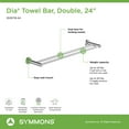 thumbnail image 2 of Dia 24" Double Wall-Mounted Towel Bar in Brushed Bronze, 2 of 7