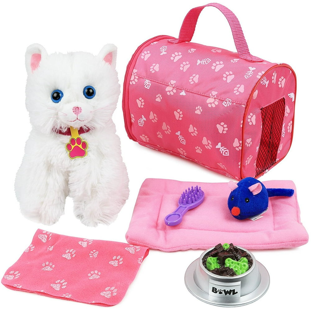 Click N' Play 8 Piece Doll Kitten Set and Accessories. Perfect for 18