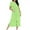 Mint Green, variant on Women's Plus Size Long Robe Short Sleeve Zip-Front Bathrobes Sleepshirts Robes Full Length Housecoat with Pockets