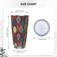 thumbnail image 4 of Haiem Autumn Leaves Printed 20oz Straight Skinny Car Cups With Insulated Cup Sleeve Portable Handle, Sports Travel Coffee Mug, Stainless Steel, Insulated-Without Straw, 4 of 8