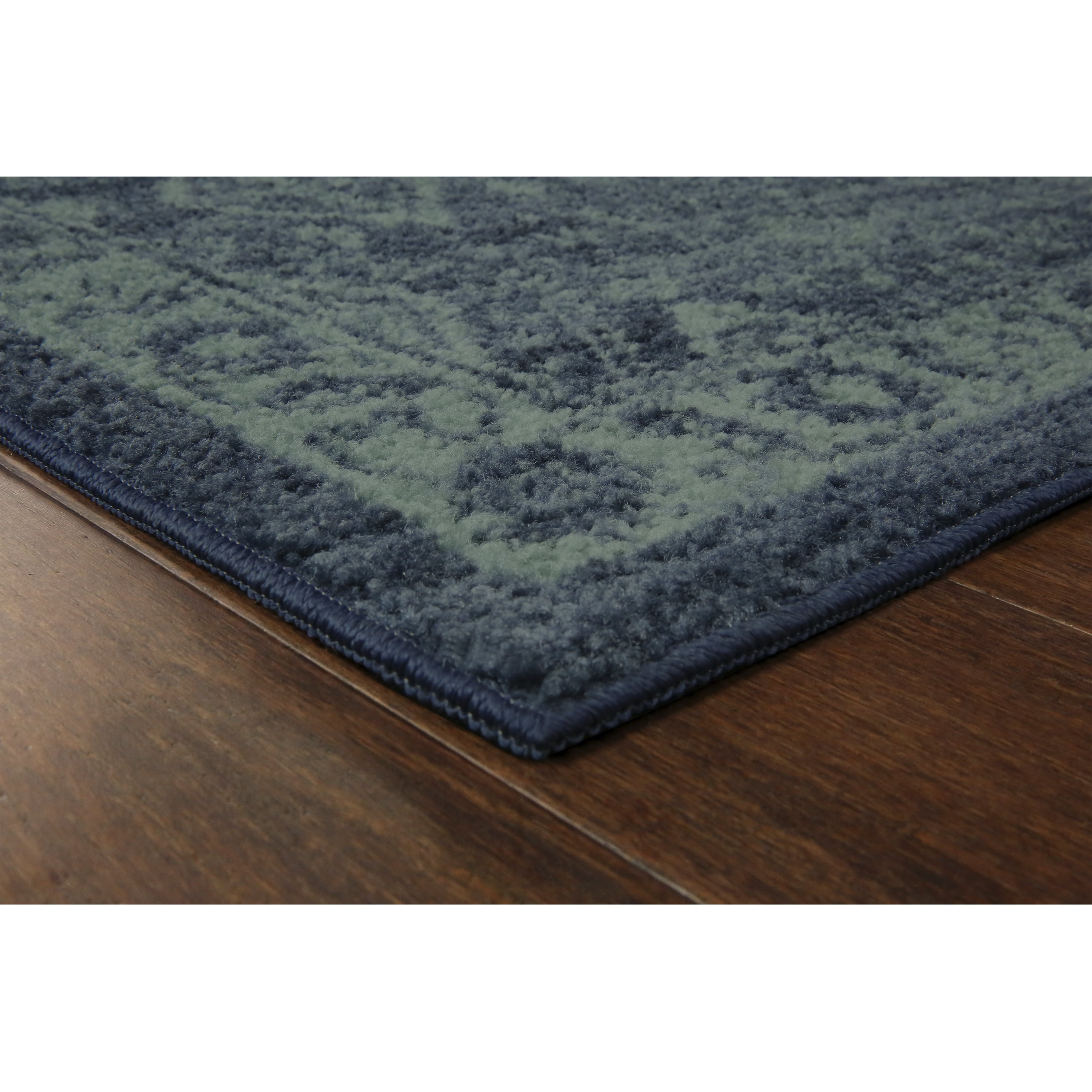 Maples Rugs Georgina Traditional Vintage Navy Green Washable Entryway Area Rug, 2'6 x 3'10
