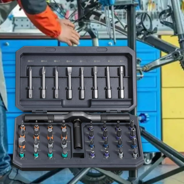 Juego de destornilladores 42 en 1, kit de herramientas de reparación con mango en T desmontable, herramientas de precisión, proyectos de manualidades
