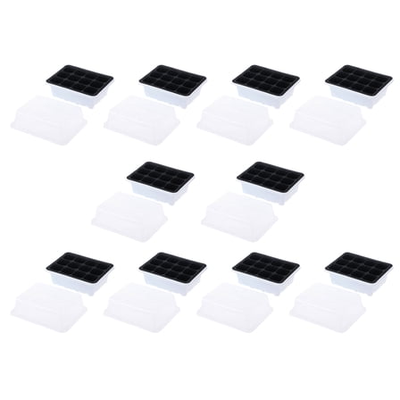 MLINS  10 Pack Grower Tray Microgreens Growing Kit Seedling Baby White