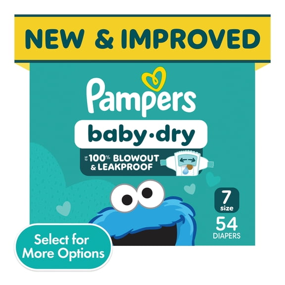 Pampers Baby-Dry Diapers (Choose Your Size and Count)