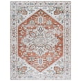 thumbnail image 2 of SAFAVIEH Arizona Tyler Oriental Machine Washable Area Rug, Ivory/Rust, 8' x 10', 2 of 13