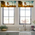 thumbnail image 4 of LALILO Kitchen Curtain Valance World Map Old Map Old Vintage Rod Pocket Window Curtain 52"x 18" Set of 2, 4 of 7