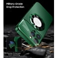 thumbnail image 6 of Magnetic for iPhone 13 Pro Max Case, Compatible with MagSafe, Built-in Camera Lens Protector, Logo View, Military Grade Drop Proof Phone Case Cover, Dark Green, 6 of 13