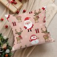 thumbnail image 4 of Almohadas Decorativas para la Sala de Estar Decoración de la Sala de Estar de Vacaciones Temática de Navidad, Almohada de Terciopelo de Piel de Melocotón Impresa en Color Digital Suave Y Amigable con, 4 of 6