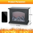 thumbnail image 2 of Fireplace Lanterns Decorative,Small Fake Fire Place,Flame Effect LED Fire Lamp,Battery Operated USB Charge Portable Fireplace,Indoor Outdoor Christmas Decoration (No Heater Function Black), 2 of 8