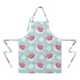 thumbnail image 2 of Pioneer Flower Floral Print Pattern Apron for Women and Men, Cotton Linen Waterproof with Pockets, Adjustable, 33x27 Inch for Kitchen, Gardening, BBQ, Salon, 2 of 6