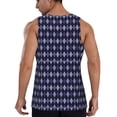 thumbnail image 6 of Rocae Purple and Blue Squares for Men's Workout Tank Top Men's Running Tank Top Dry Fit Athletic Workout Tank TopsXX-Large, 6 of 9