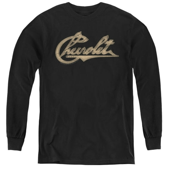 Chevrolet Chevy Script Youth Long Sleeve T-Shirt Black
