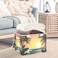 thumbnail image 5 of Foldable Fabric Storage Bin With Handle Collapsible Basket Box Storage With Lid Organizer Vector Illustration Of The Sunset, 5 of 7