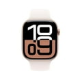 thumbnail image 1 of Apple Watch Series 10 GPS Smartwatch – 46mm Rose Gold Aluminum Case, Light Blush Sport Band (M/L) – Open Box, 1 of 5