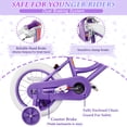 thumbnail image 5 of XJD Girls Bike for Toddlers 3-9 Years Old Kids, 14 inch Kids Bike with Training Wheels, Streamers, Basket and Doll Seat, Children Bicycles with Handbrake, 5 of 16