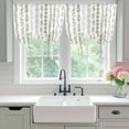 thumbnail image 4 of Sage Green Botanical Tie Up Curtains 45 Inches Long, Kitchen Window Curtains Over Sink, Modern Farmhouse Tropical Leaves Small Window Curtains Shade Balloon Curtains Valances for Bedroom/Cafe 34"x45", 4 of 8