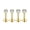 Gold 16G-length 10mm-4 pack, variant on 14K Gold Plated Threadless Nose Studs, 16G 316L Surgical Steel Push in Flat Back Studs, CZ Labret Lip Tragus Helix Nostril Piercing Jewelry for Women Men