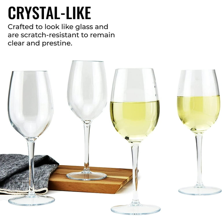 Non-Breakable Tritan White Wine Glasses