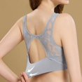 thumbnail image 3 of Xdegoge Women's Lace Front Closure Bralette Deep V Neck Scalloped Lace Trim Wireless Bra Sheer Mesh Lingerie for All-Day Comfort and Stylish Everyday Wear, 3 of 7